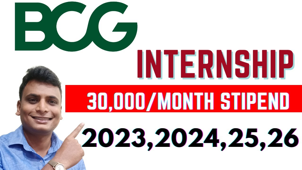 BCG Hiring Interns 30,000 Rs Stipend SDE Role ! Internship For 2023