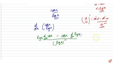Differentiate the following w.r.t. x: `(cosx)/(logx), x gt 0`...