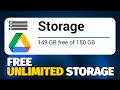 🚀 How to Get 150GB FREE Google Drive Storage in 2025 | Boost Your Cloud Space!