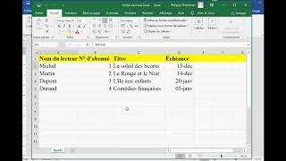 Comment faire un PUBLIPOSTAGE WORD EXCEL comment générer des lettres automatiquement base données ?