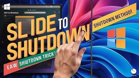 How to Enable Slide to Shut down Feature in Windows 8/8.1/10 / 11 PC 💻