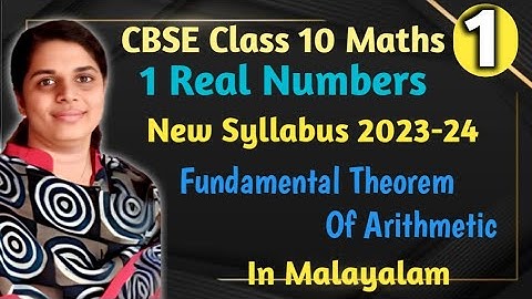 Introduction Part 1( Fundamental Theorem) CBSE Class 10 Maths Chapter 1 Real Numbers In Malayalam