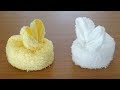 Round Shaped Towel Bunny 「おしぼりまんまるウサギ」 Conejito redondo de toalla