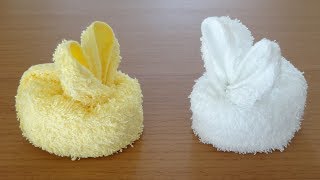 Round Shaped Towel Bunny 「おしぼりまんまるウサギ」 Conejito redondo de toalla