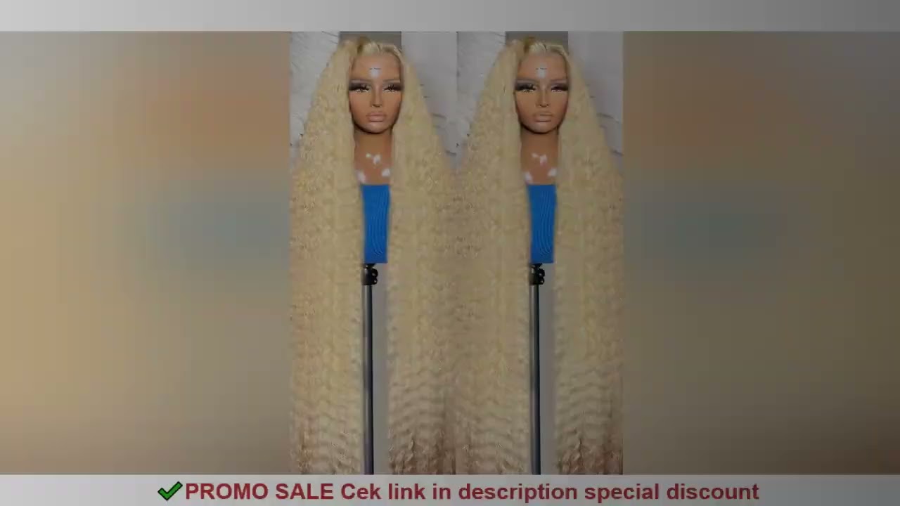 613 Curly Honey Blonde Lace Front Human Hair Wigs Loose Deep Wave 13x6 134 HD Water Wave Color Trans