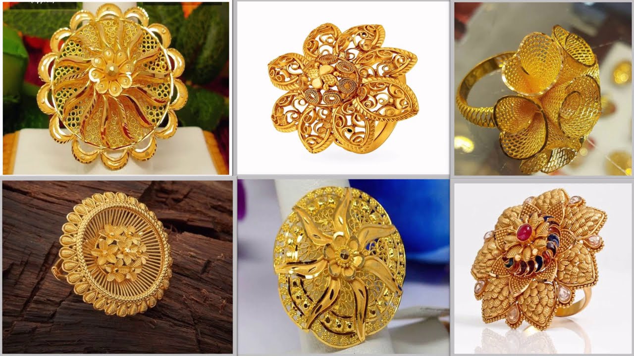 LATEST GOLD RING DESIGNS || GOLD RING DESIGNS FOR WOMEN - YouTube
