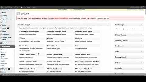 Real Estate Theme Genesis Communities Widget Setup
