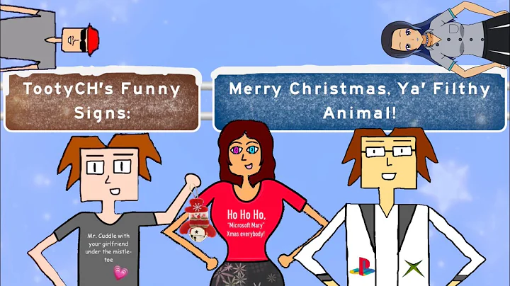 TootyCHs Funny Signs: Merry Christmas Ya Filthy An...
