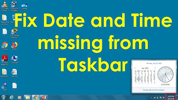 Fix date and time missing from taskbar windows 7
