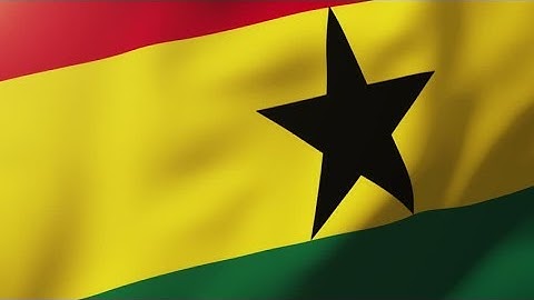 4K Ghana flag waving in the wind. Looping sun rises style. Animation loop Stock video