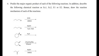 [Chemistry] Predict the major organic product of each of the following reactions  In addition