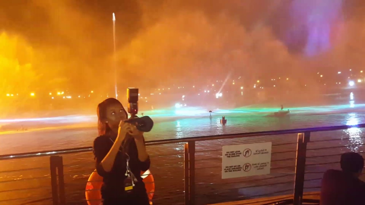 World's largest water screen projection at Dubai Festival City