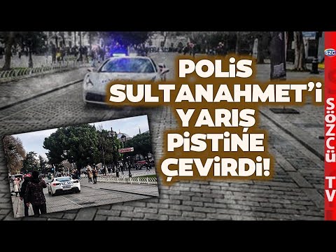 Polis Sultanahmet'i Yarış Pistine Çevirdi! Lüks Aracı Kullanan Polis Şikayet Edildi