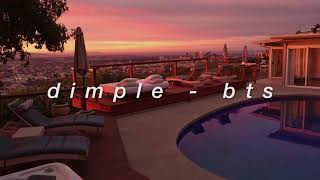 'dimple' - bts but you're by the pool of your hollywood hills villa and your neighbour has a party