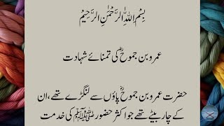 حضرت عَمرو بن جموحؓ کی شہادت کیسے ہوئی؟ حضرت عَمرو بن جموحؓ ایک پاؤں سے لنگڑے تھے.