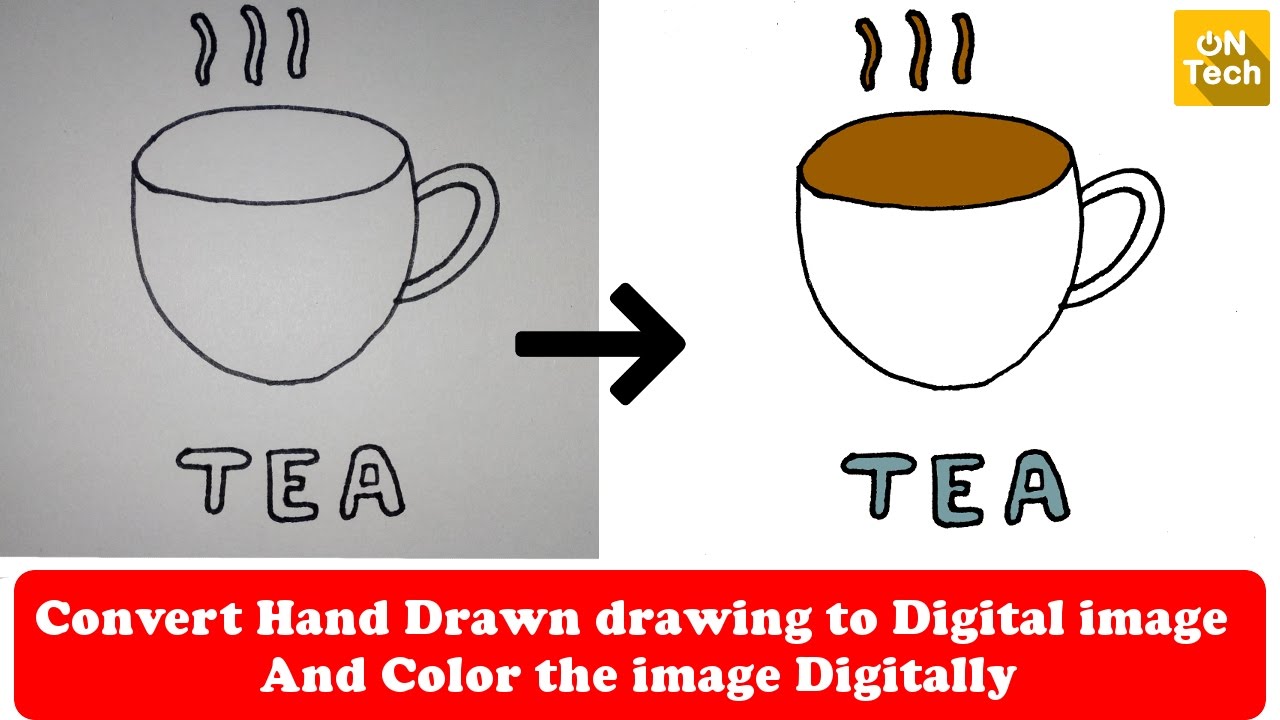 How to Convert Hand Drawn Drawing to Digital Image - YouTube