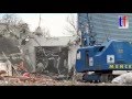 MENCK M 90 Silent, Wrecking Ball Warehouse Demo / Abbruch Telekom München-Aubing, 11.02.2016.