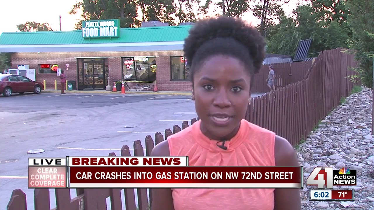 1 person injured after car crashes into gas station - YouTube