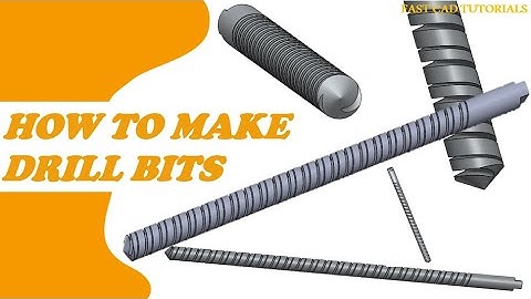 how to make DRILL BIT in solidworks | CUT SWEEP CAD Tutorial