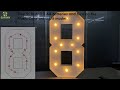 Eufony 4ft marquee light up number 8 tutorial mosaic numbers 8 for party decorations