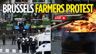 Farmers Protest LIVE: Hundreds of Farmers Rally in Brussels Against EU Agricultural Policies | N18G