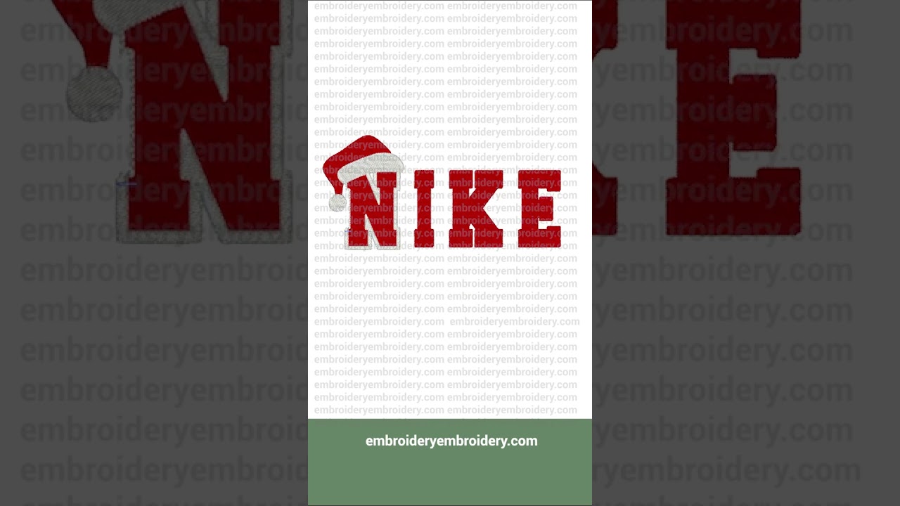 Nike Christmas Santa Hat logo machine embroidery design instant download