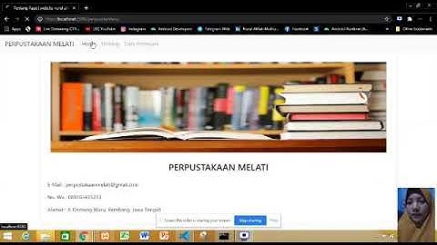 WEB PERPUSTAKAAN SIMPLE #ILO #ClevioCoderCamp #ACP #Digdev #WomenDigitalDevelopmentSkillUp