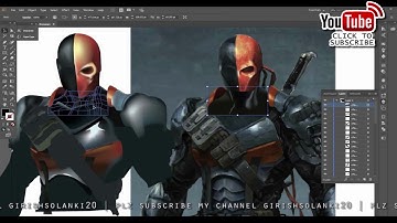 Adobe Illustrator Mesh Tool Tutorial 02 |  Using the mesh tool (Creating an deathstroke) #GSFXMentor