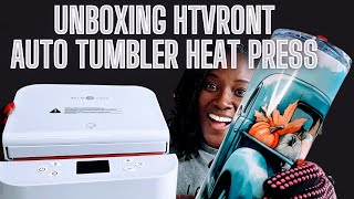 Unboxing And First Impressions Of The HTVRONT Automatic Tumbler Heat Press! #tumblerpress