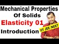 Class 11 chapter 9  mechanical properties of solids 01 elasticity  introduction iit jee neet