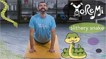 Slithery Snake (Baby Cobra Pose) | Kids Yoga, Music and Mindfulness with Yo Re Mi