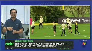 Criciúma enfrenta o Athletic fora de casa pela Série B neste domingo