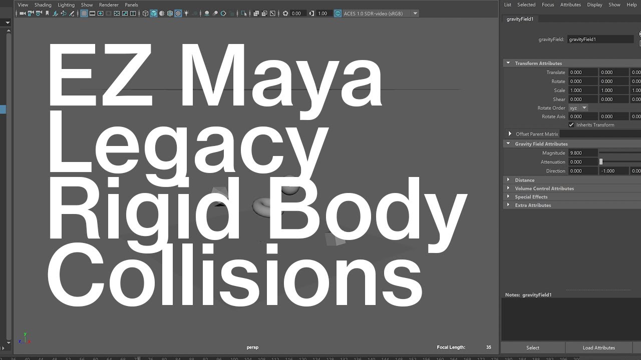 EZ Maya Legacy Rigid Body collisions - YouTube