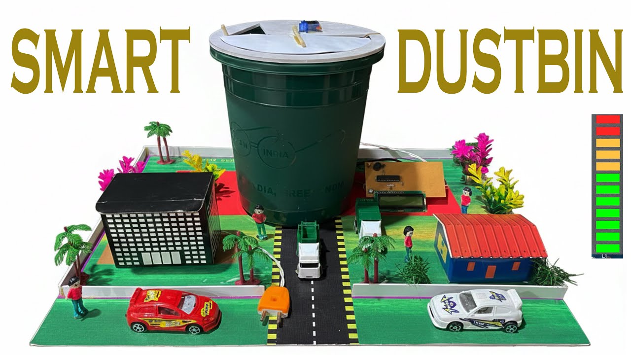 How to make a smart Duistbin using Arduino I Smart dustbin for smart city I Dustbin full Arduino