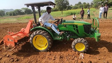 John Deere 3036En With Rotavator Power demo Parformance