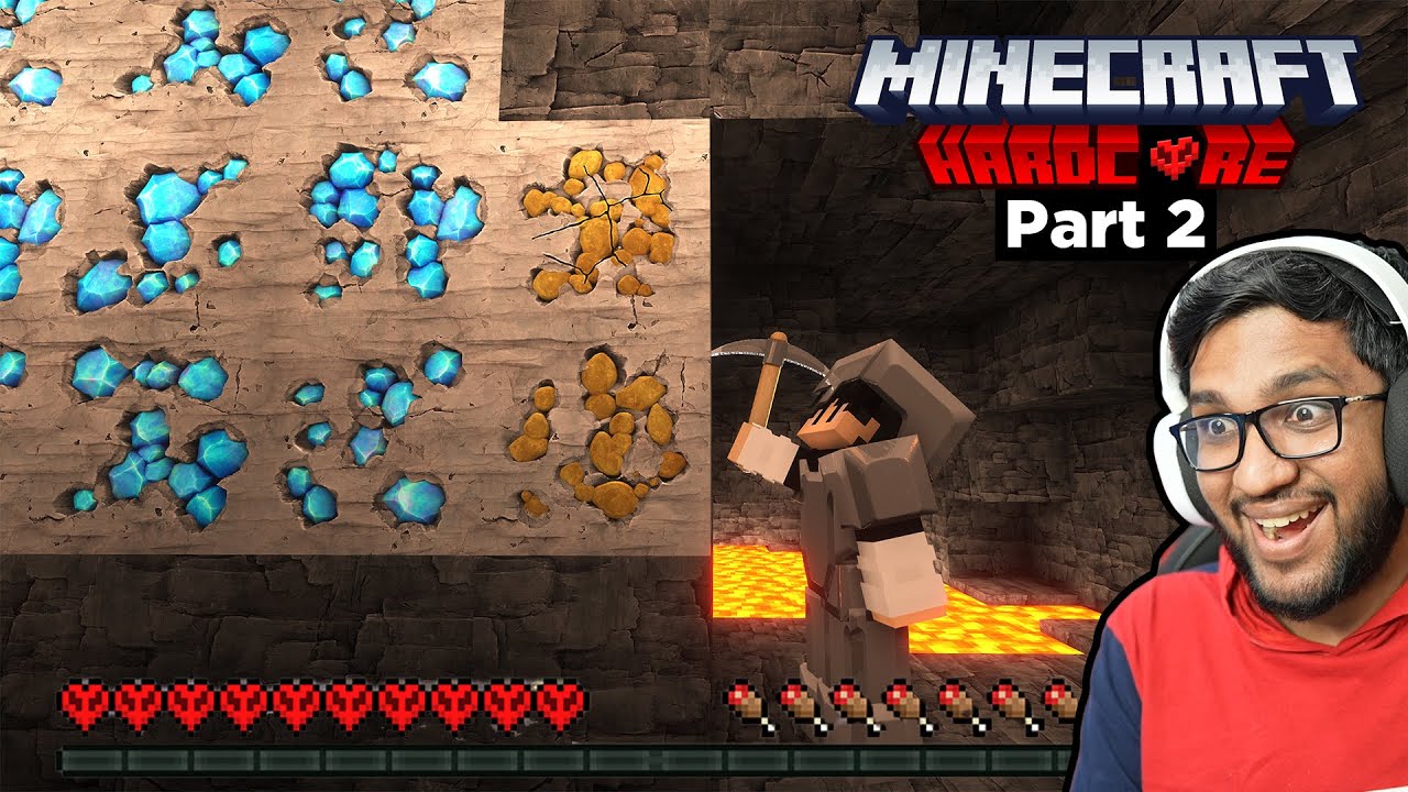 IN SEARCH OF GOLD I FOUND MY FIRST DIAMONDS !! MINECRAFT HARDCORE PART ...