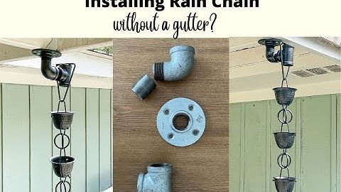 No gutter? No Problem; RAIN CHAIN install without a gutter