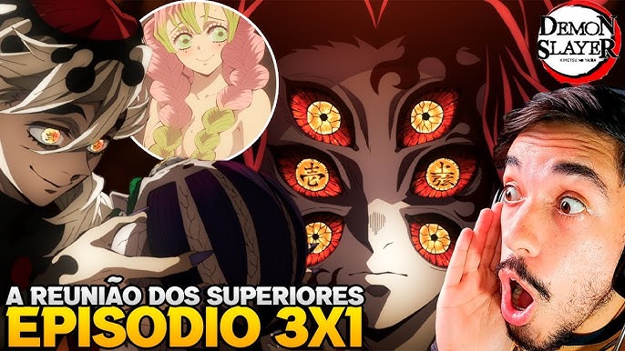 TANJIRO, GENYA E NEZUKO VS SUPERIOR 4, DEMON SLAYER 3X04 REACT