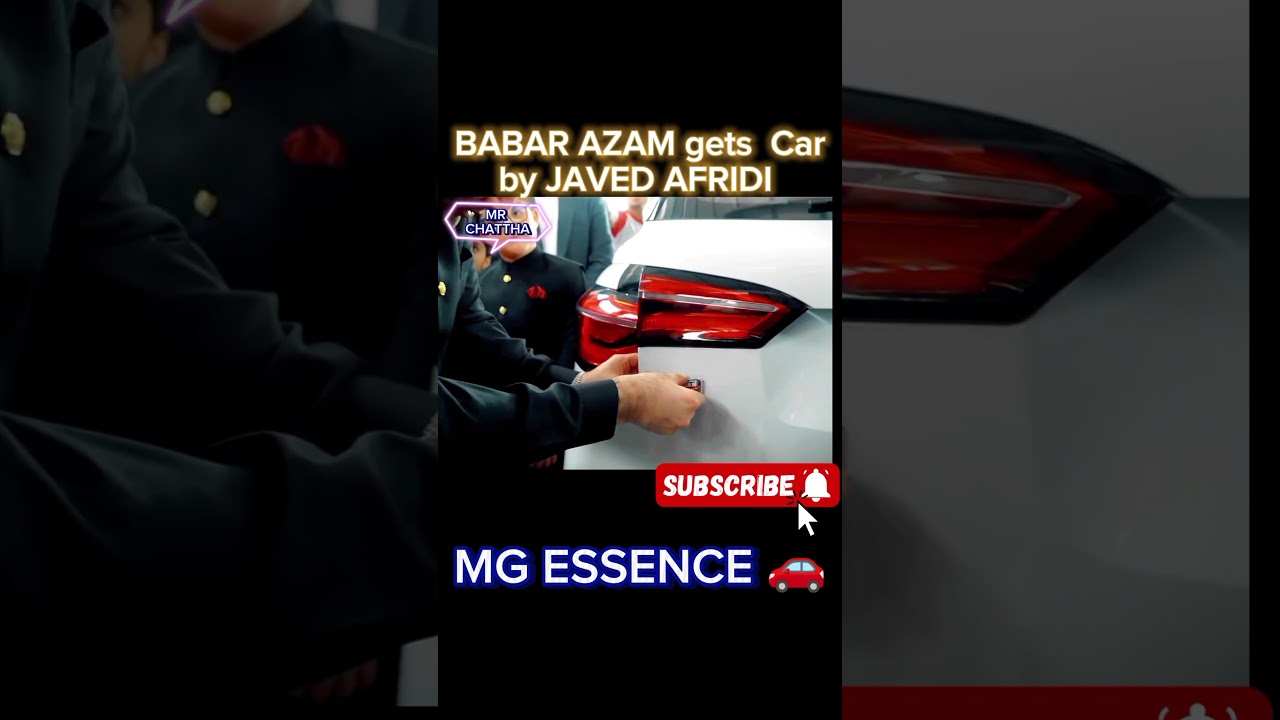BABAR AZAM gets MG ESSENCE car by Javed Afridi Owner of Peshawar Zalmi ❤️❤️#viral#subscribe #cricket
