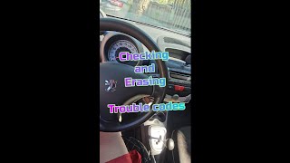 Checking and Erasing Trouble codes Peugeot 107 Semi Automatic Toyota Aygo Citroen C1 Corolla Verso A