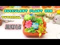how to make SUCCULENT PLANT BOX | AIR DRY CLAY TUTORIAL