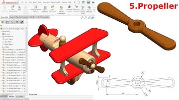SolidWorks Tutorial Wooden toy Plane 5.Propeller