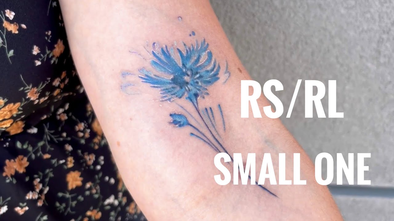 Buy Purple Flower Tattoo-small Cornflower Flower Temporary Tattoo  Sticker-bachelor's Button Flower Fake Tattoo-purple Floral Tattoo Floral  Gift Online in India - Etsy