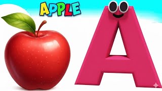 A for Apple B for Ball Phonics Song with Two Words ABC Alphabet Songs with Sounds for Kids Learning