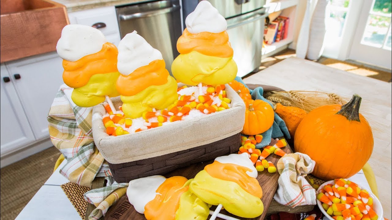 Candy Corn Meringue Pops - Home & Family