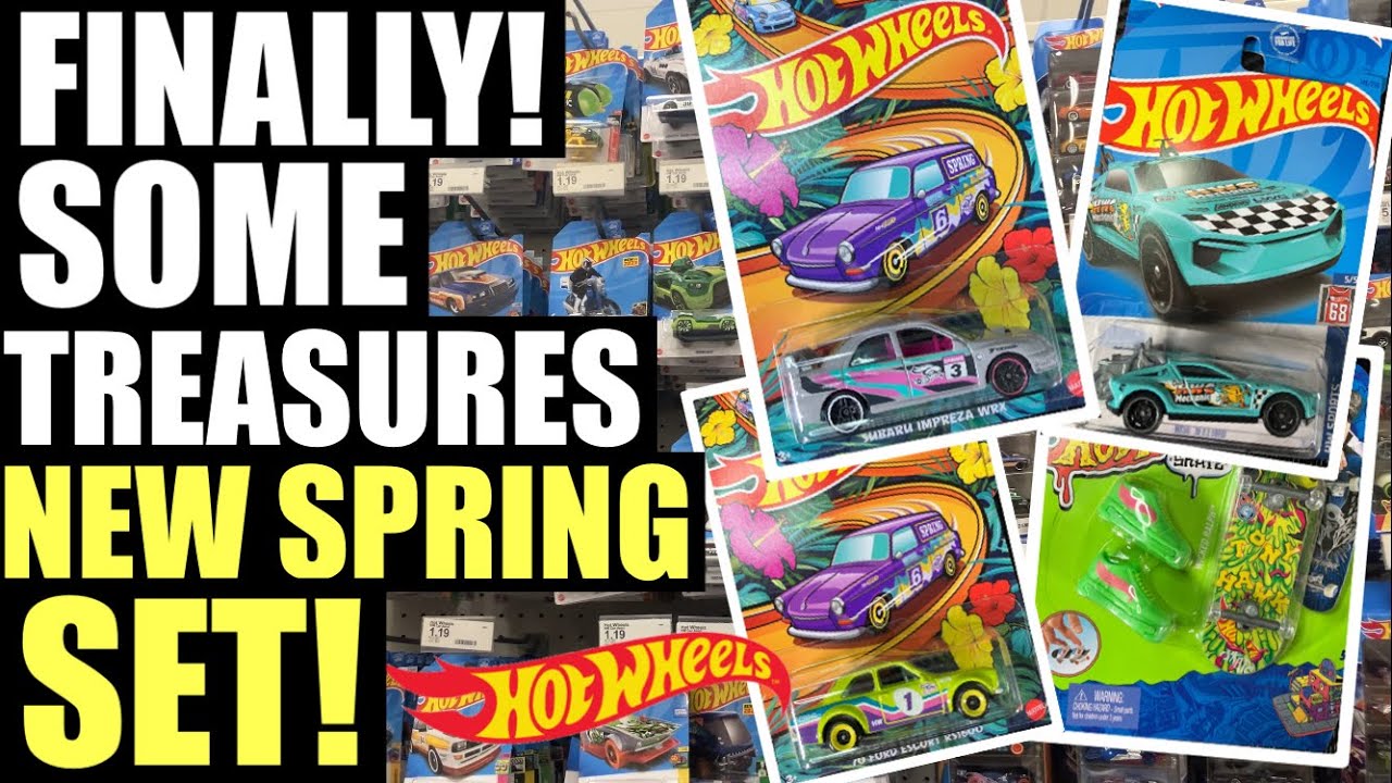 FOUND 2 TREASURE HUNT👍NEW HOT WHEELS SPRING SET☀️TARGET REDS and more.