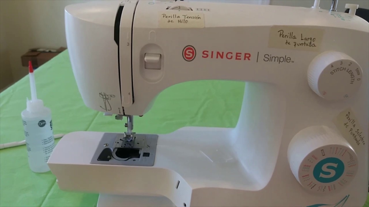 Cómo limpiar y aceitar máquina de coser Singer Simple 3337 - YouTube