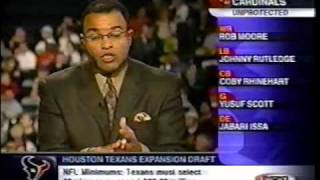 Texans History Feb 18 2002 Expansion Draft Part 1
