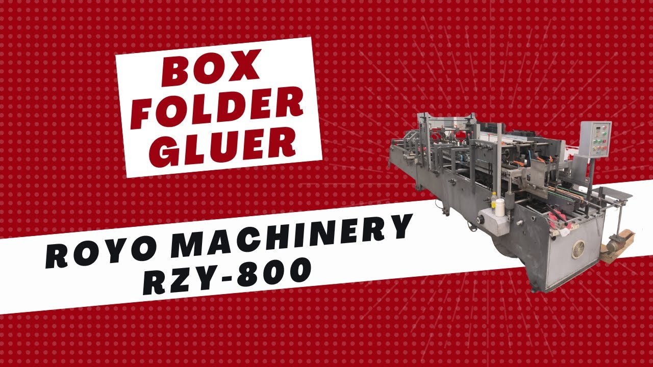 Royo Case Topper Box Folder Gluer Royo Machinery RZY-800 | Pegadora de Cajas Royo ...