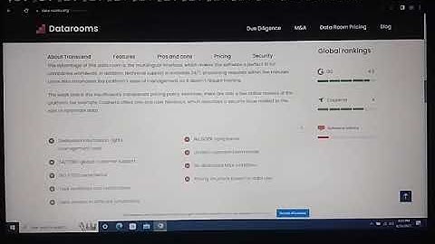 Transcend Virtual Data Room Overview